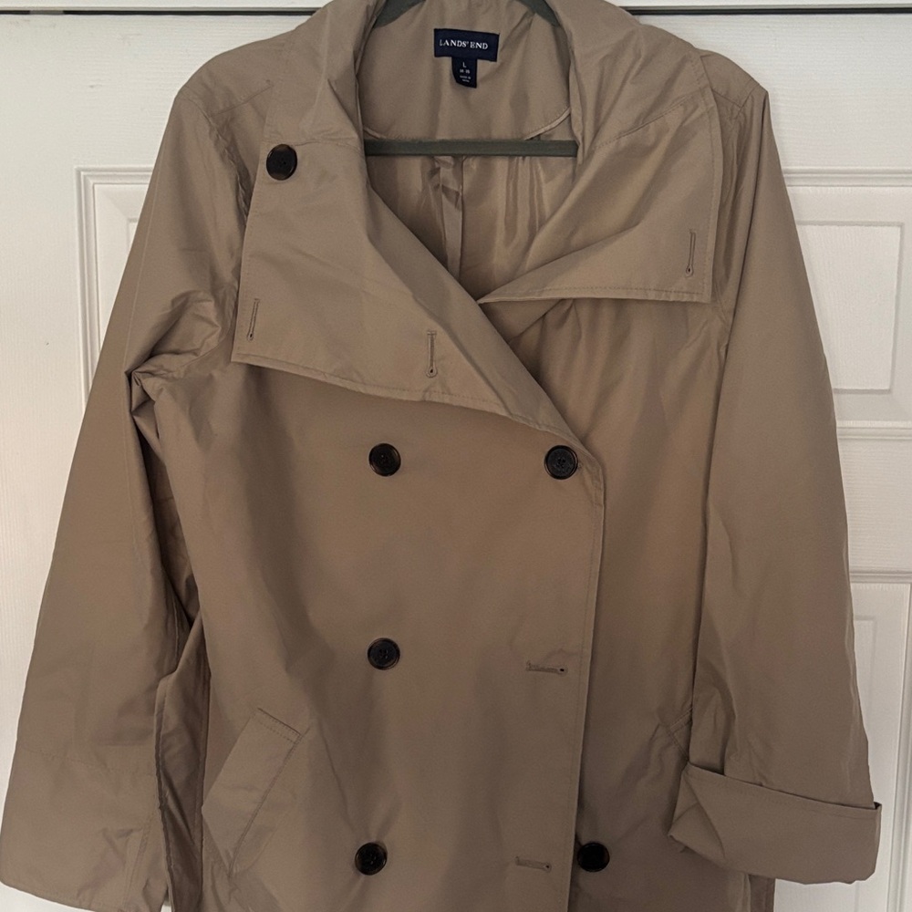 Lands' End Women's Classic Tan Trench Coat